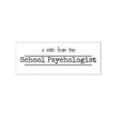 Een briefje van de school psycholoog Rubber Stamp Rubberstempel (Gestempeld)