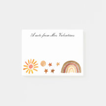 Een briefje van de Teacher Boho Bohemian Waterverf