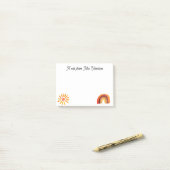 Een briefje van de Teacher Boho Bohemian Waterverf Post-it® Notes (Op bureau)