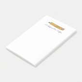 Een briefje van docent nummer 2 potlood notitieblo post-it® notes (Schuin)