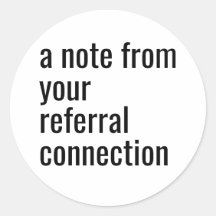 "Een briefje van..." Envelop Sticker (B&W)