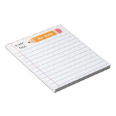 Een briefje van geel potlood... leert cadeau notitieblok (Schuin)