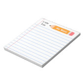 Een briefje van geel potlood... leert cadeau notitieblok (Linkerzijde)