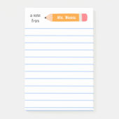 Een briefje van geel potlood... leert cadeau post-it® notes (Voorkant)