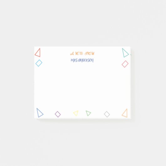 Een briefje van leraar Gift Post-it® Notes (Voorkant)