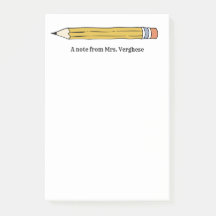 Een briefje van leraar nummer 2 potlood