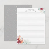 Een briefje van oma | Monogram briefpapier Informatiekaartje (Voorkant / Achterkant)