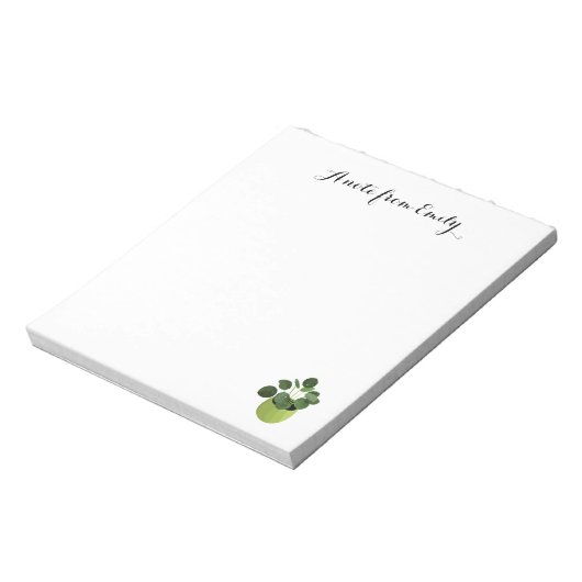 Een briefje van Pilea Peperomioides Notitieblok (Linkerzijde)