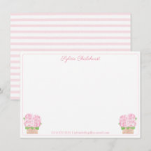 Een briefje van Pretty Pink Hydrangeas Baby Shower