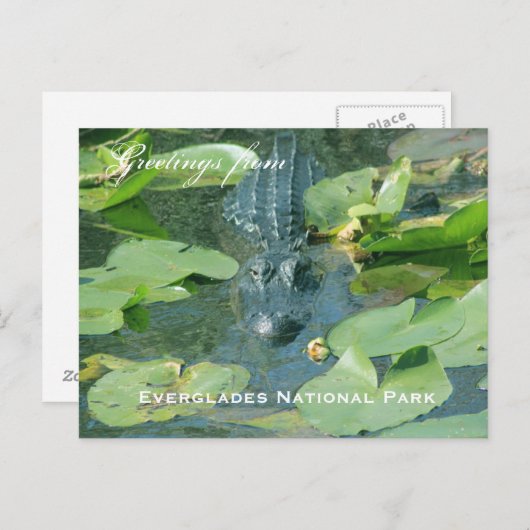 Een briefkaart groet van het nationale park van Ev (Voorkant / Achterkant)