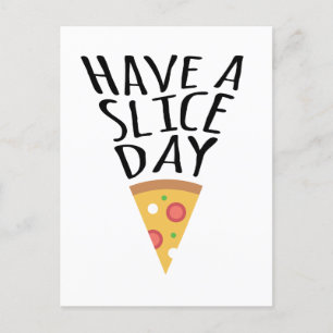 Een Briefkaart met een slice Day Pizza-