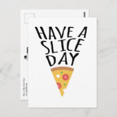 Een Briefkaart met een slice Day Pizza- (Voorkant / Achterkant)