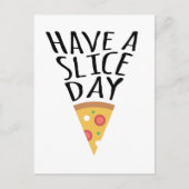 Een Briefkaart met een slice Day Pizza- (Voorkant)