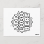 een briefkaart met restaurant met logo (Achterkant)