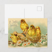 Een  Briefkaart met vreugde Pasen (Voorkant / Achterkant)