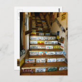 Een briefkaart trappen gemaakt met borden (Voorkant / Achterkant)