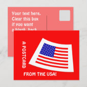Een briefkaart uit de VS! (Voorkant / Achterkant)
