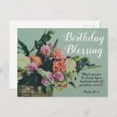 Een Briefkaart van de Verjaardag, Psalm 20:4 (Voorkant / Achterkant)