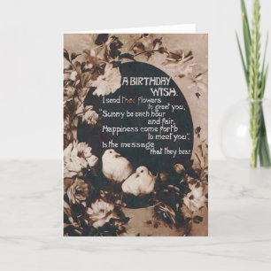 Een  Briefkaart van de Verjaardag Wish Doves