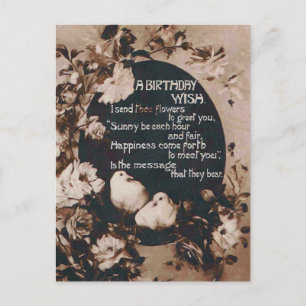 Een  Briefkaart van de Verjaardag Wish Doves