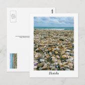 Een briefkaart van een Florida, USA strand met zee (Voorkant / Achterkant)