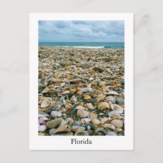 Een briefkaart van een Florida, USA strand met zee (Voorkant)