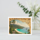 Een  briefkaart van een verborgen paradijselijke I (Staand voorkant)