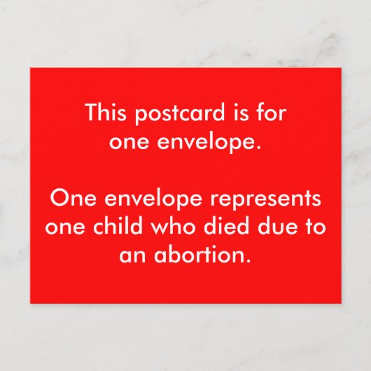 Een briefkaart voor de Rode Dag van de Envelop (Voorkant)