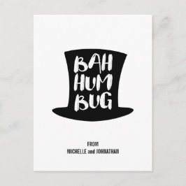 Een Briefkaart voor kerstmis met Carol Bah Humbug