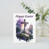 Een Briefkaart voor waterverf bij paasmaaltijden (Staand voorkant)