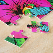 Een briljant gekleurde ara kinderbed legpuzzel (Zijkant)