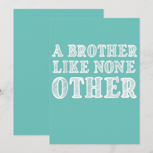 Een broer als geen andere grappige Valentijnse cad Aankondiging (Voorkant / Achterkant)