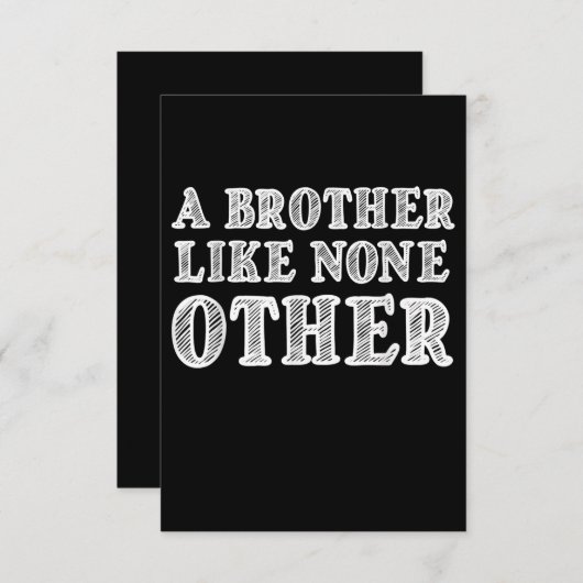 Een broer als geen andere grappige Valentijnse cad RSVP Kaartje (Voorkant / Achterkant)