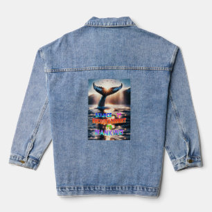 Een bron van aanmoediging voor de mensheid denim jacket