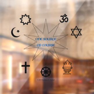 Eén bron van natuurlijk raamsticker