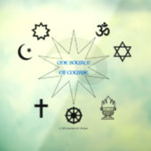 Eén bron van natuurlijk raamsticker (Vel 3)