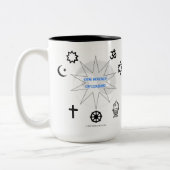 Eén bron van natuurlijk tweekleurige koffiemok (Links)