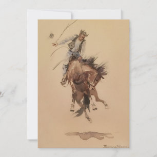 Een Bronc met de hand bekijken door Edward Borein Kaart