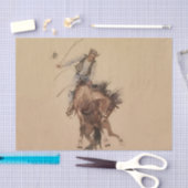 Een Bronc met de hand bekijken door Edward Borein Tissuepapier (Craft)