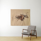 Een Bronc met de hand bekijken door Edward Borein Wandkleed (In Situ (horizontaal))