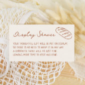 Een broodje in de oven baby shower display douche informatiekaartje