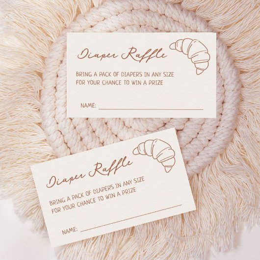 Een Broodje in de Oven Baby Shower Luier Raffle Informatiekaartje