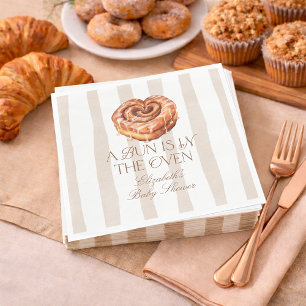 Een broodje in de oven Sinaasbrood thema baby show Servet