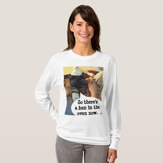 Een broodje in het Oven Moederschap Shirt van Rose (Voorkant volledig)