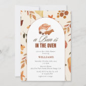 Een broodje is in de oven Herfst Baby shower Kaart (Voorkant)