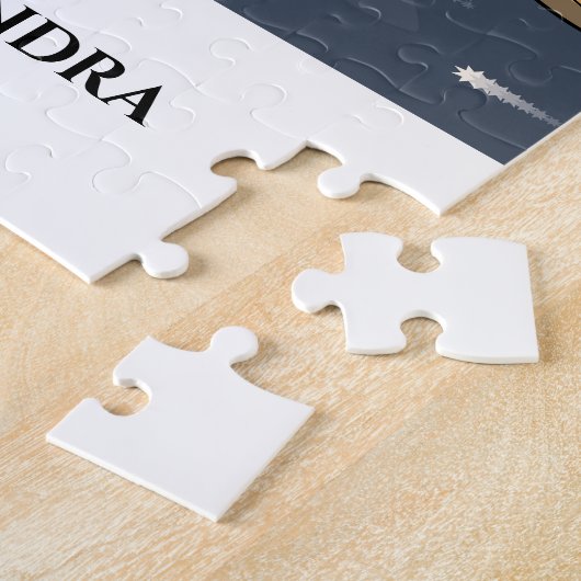 Een broompuzzel. Aangepaste naam. Legpuzzel (Zijkant)