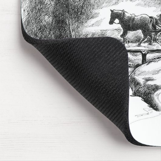 Een brug door het centrale park Mousepad Muismat (Hoek)