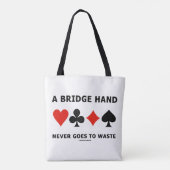 Een brug gaat nooit vier Kaart-uitsteeksels verspi Tote Bag (Achterkant)