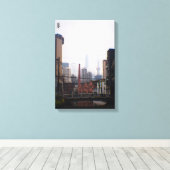 Een brug in Shanghai Canvas Afdruk (Insitu (Houten vloer))