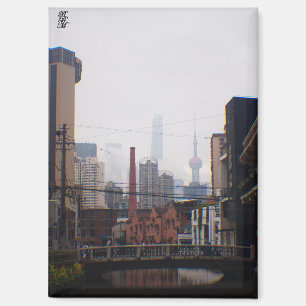 Een brug in Shanghai Magneet